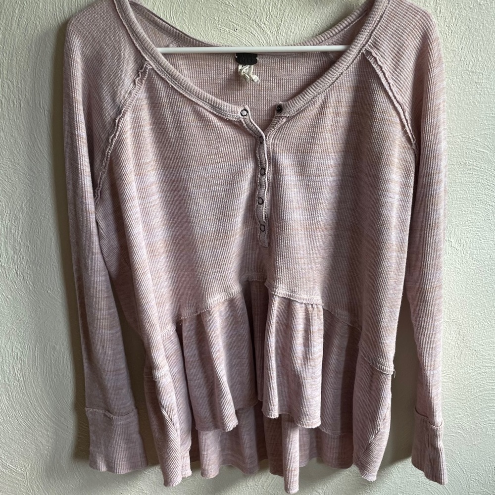 Free People button babydoll top